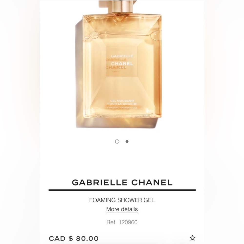 CHANEL Gabrielle Gold Foaming Shower Gel
200 ml